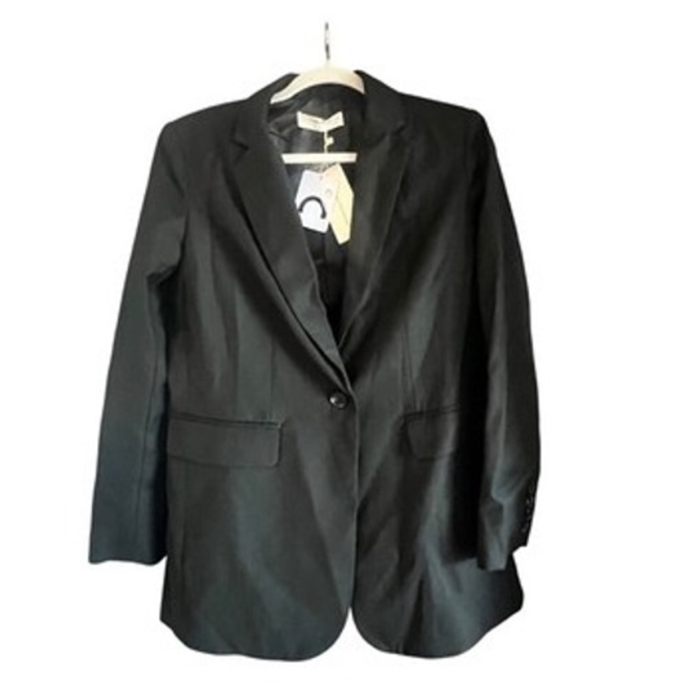 Commense Black‎ Blazer Oversized Boyfriend Style Career Jacket Size S - Picture 2 of 4